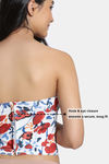 Zivame Non-Padded Short Slip Corset - Red Print — thumbnail 8